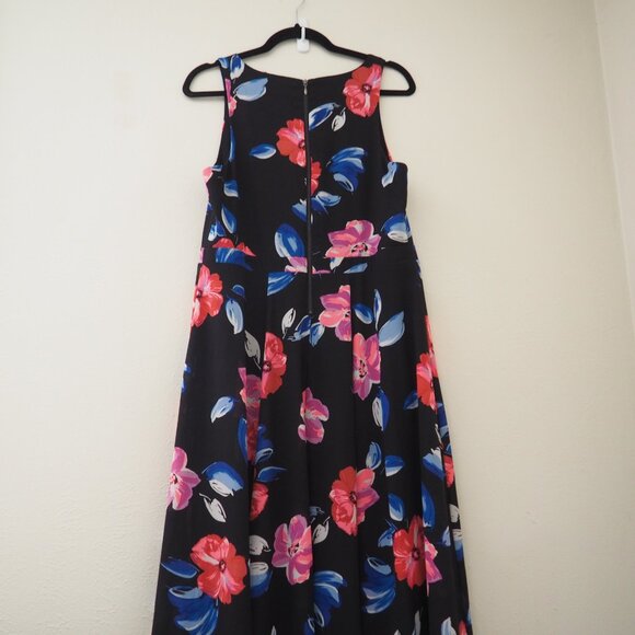 Torrid Black Floral Print Georgette High Neck Sleeveless Maxi Dress sz 10 - Picture 10 of 10
